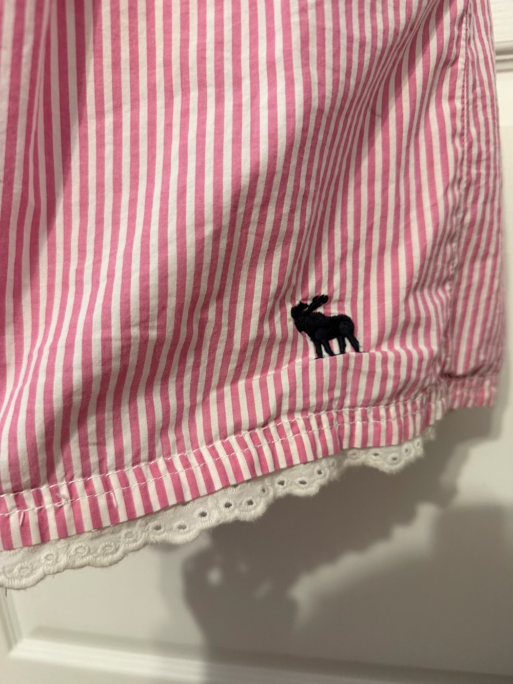 Abercrombie & Fitch Pink and White Striped Mini Sundress - Picture 6 of 6